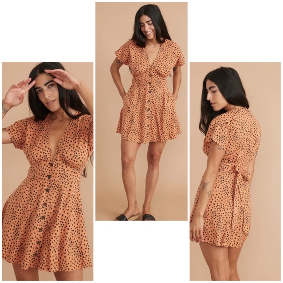 Marine Layer Dresses & Skirts - Marine Layer Mini Dress with Black Dot Print